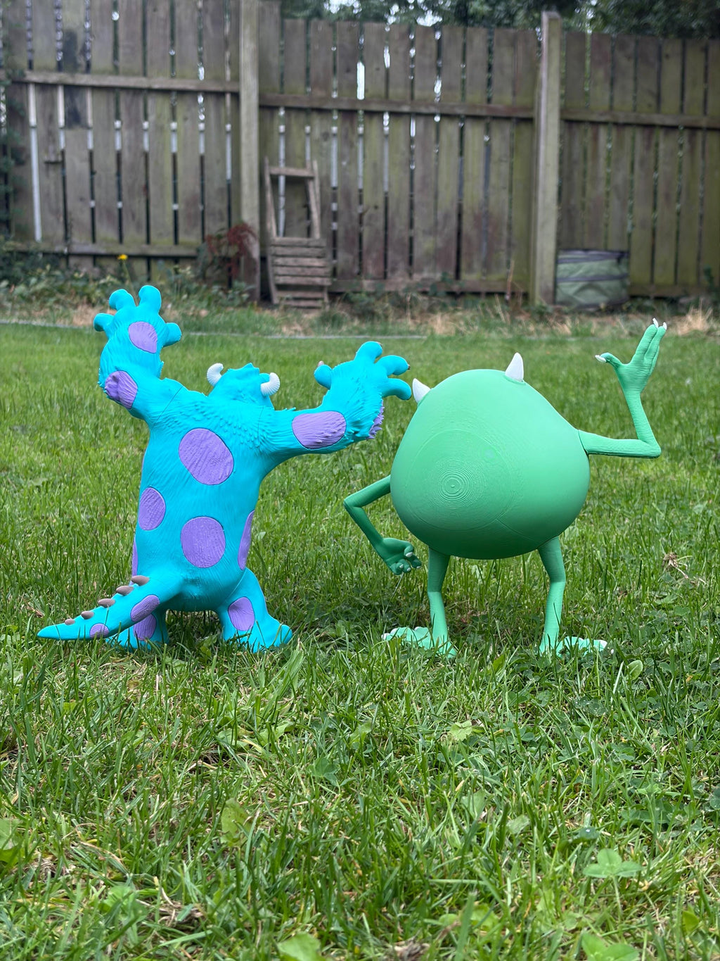 Mike Wazowski and Sully Figurines | Monsters Inc Fan Art Collectible, Desk Decor