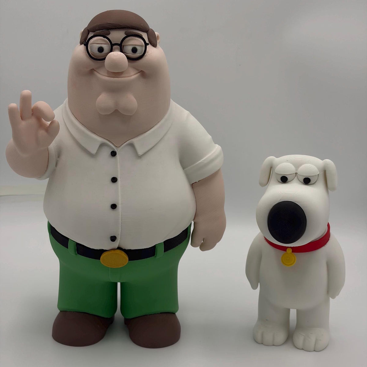 3d printed Peter and Brian Griffin | Cartoon Figurine | Desktop and shelf decor