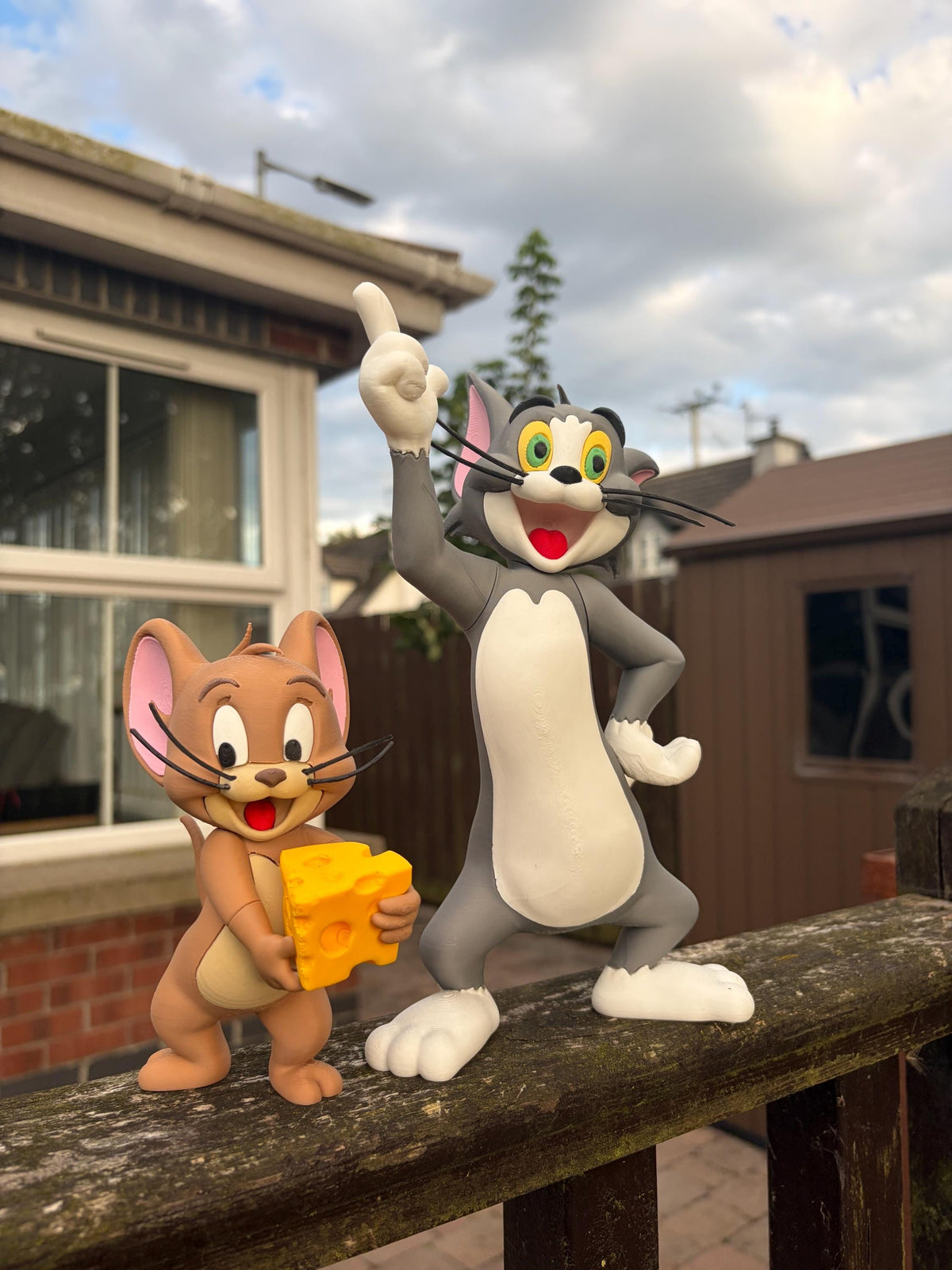 3d Printed Tom & Jerry Figurines | Cartoon Fan Art Collectible, Desk Decor