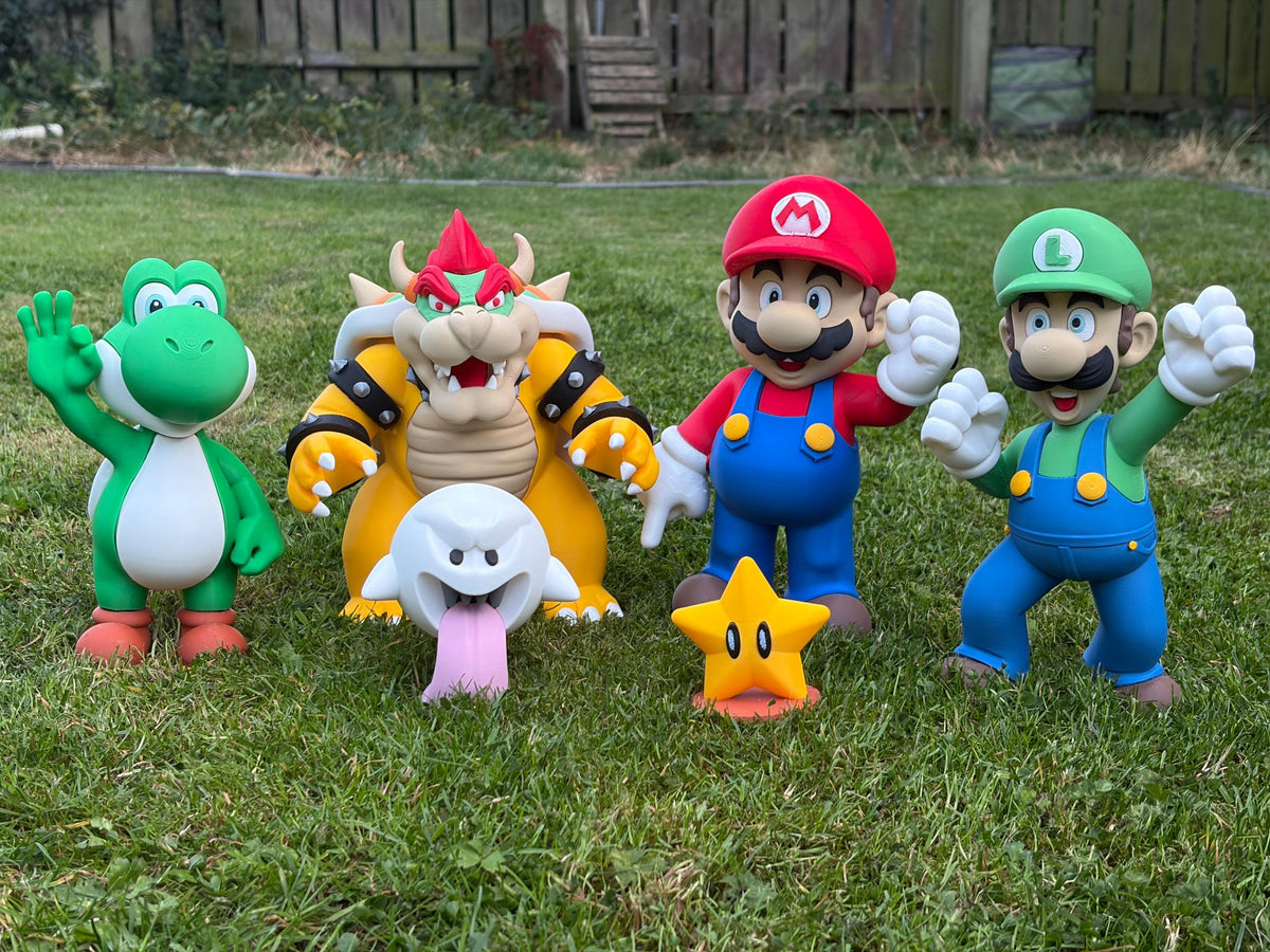 3d Printed Super Mario Bros Figurines | Gamer Collectible Decor | Fan Art